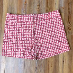 LOFT Pink and White Patterned Women's Shorts